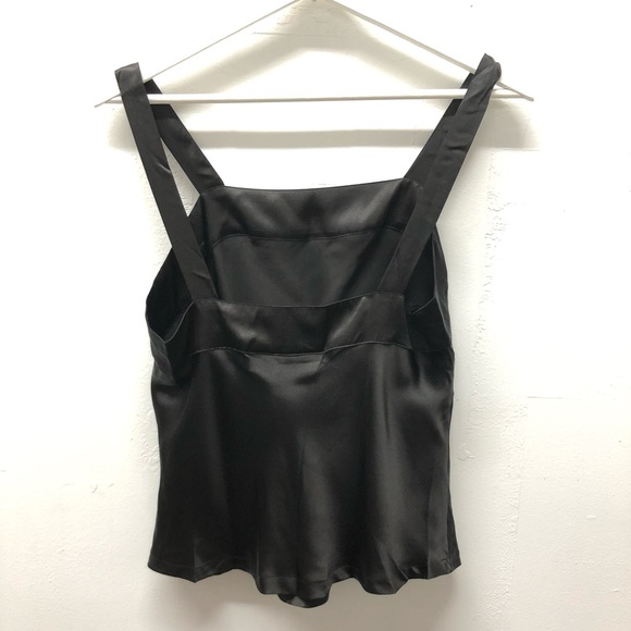 Vintage Victoria's Secret Black Silk Tank Top Gold Label Size S - Picture 5 of 7